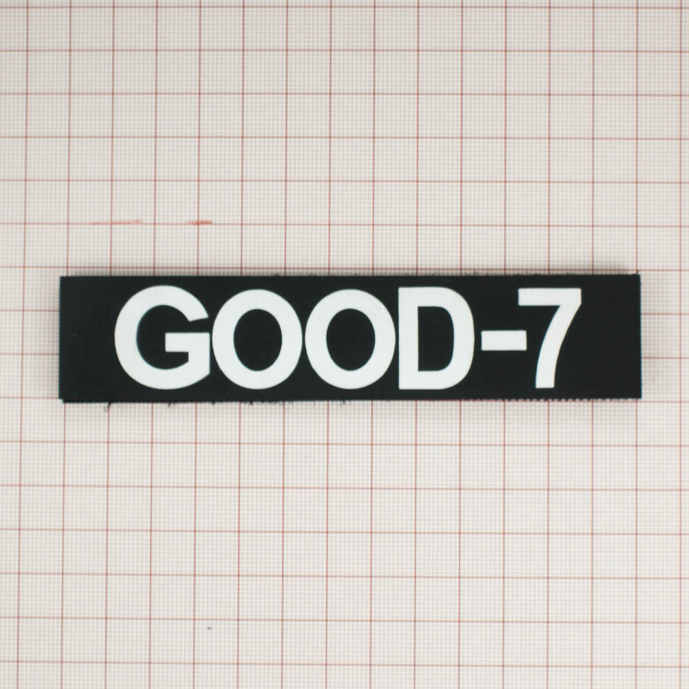 Нашивка тканевая на липучке Good-7 13.1*2.8см прямоугольной формы, черно-белая, шт. Нашивка Липучка