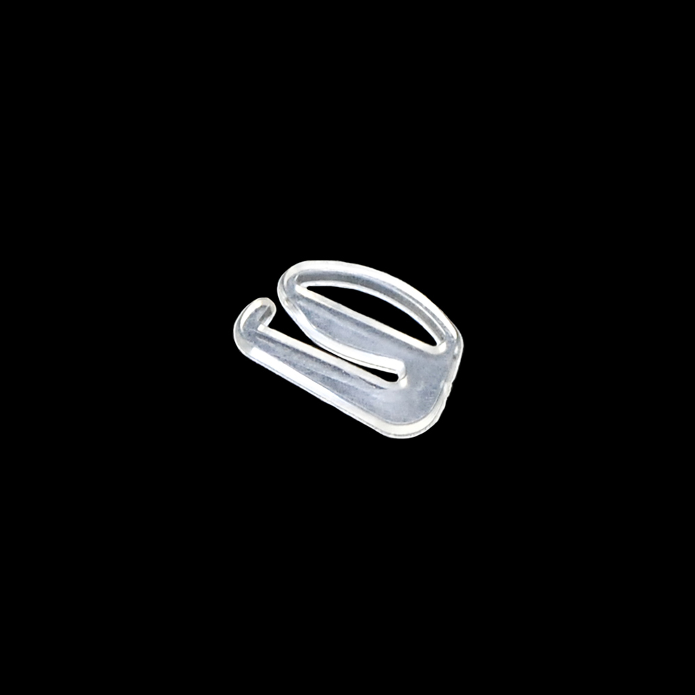 Крючок бельевой пластик 11,2*6,7мм (внутр.), 17,6*12,5мм (внешн.), прозрачный, 1т.шт, уп. Крючок бельевой