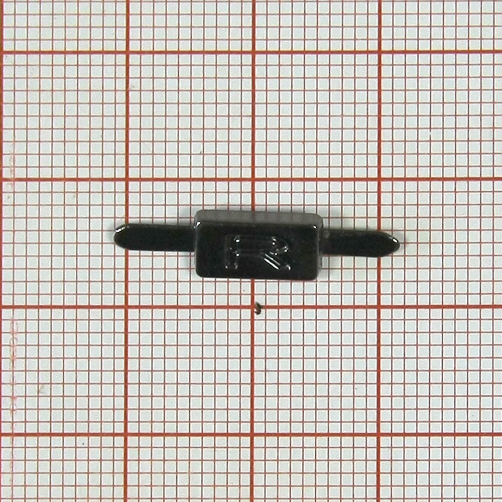 Краб металл R Rondo, прямоугольный, 10*5мм, BN, шт. Крабы Металл Надписи, Буквы