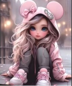 Аппликация композит, Девочка с ушками, 12,5*15см, DTF, SS6,5 белый хамелеон 62613, шт. Аппликация композит