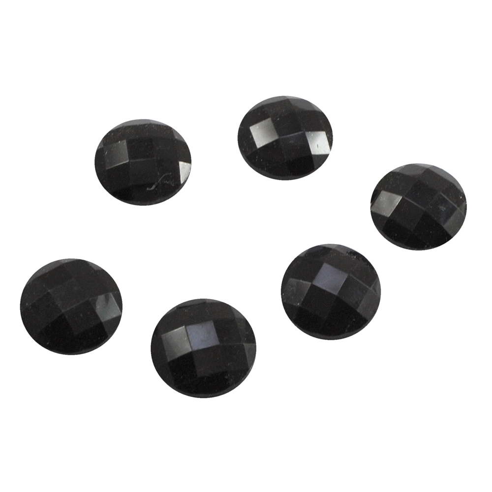 Стразы Д на клей, круг 22мм черный 37, 1тыс.шт. Стразы на клей