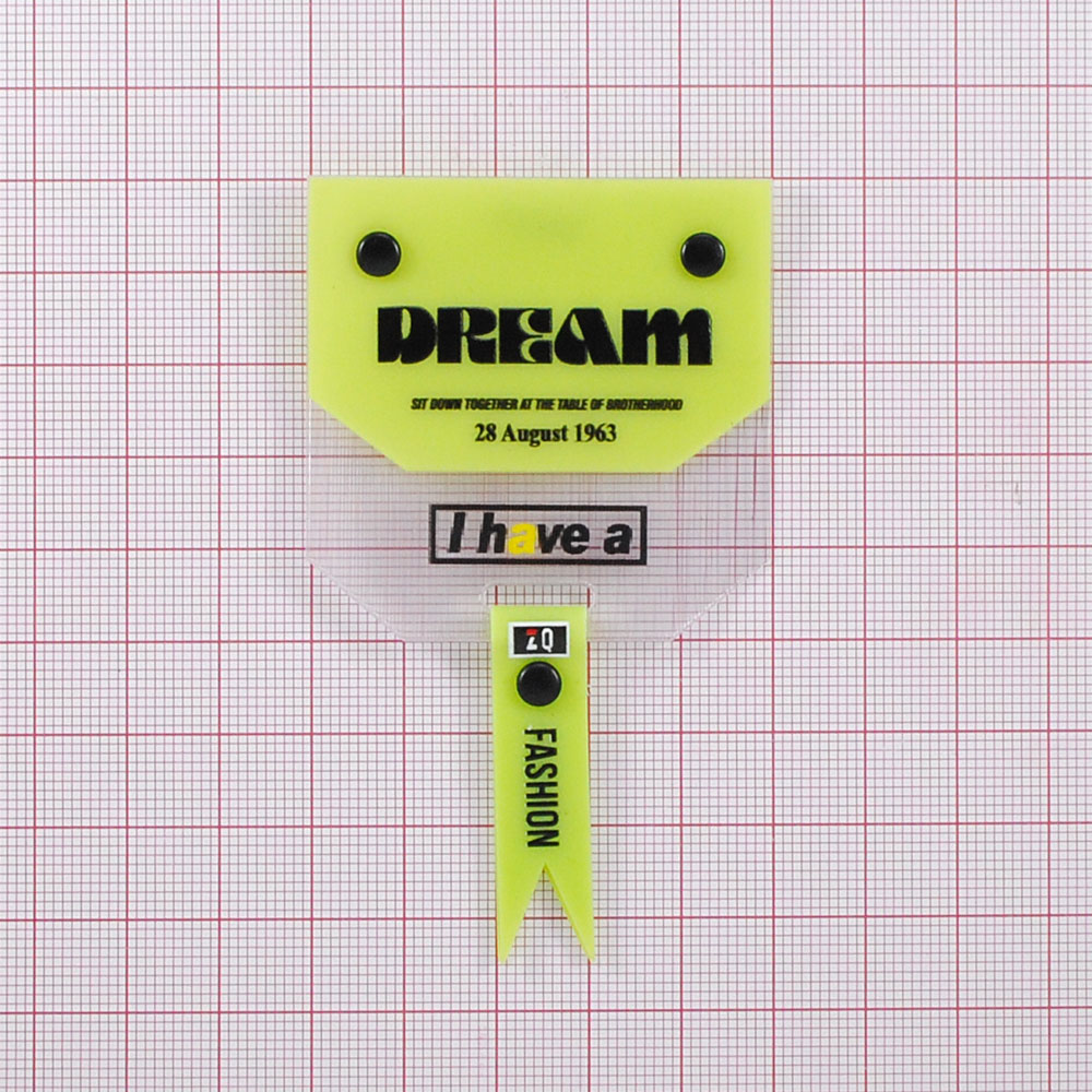 Лейба клеенка DREAM с подвеской,  5*8,5см, прозрачный, зеленый, черный, шт. Лейба Клеенка