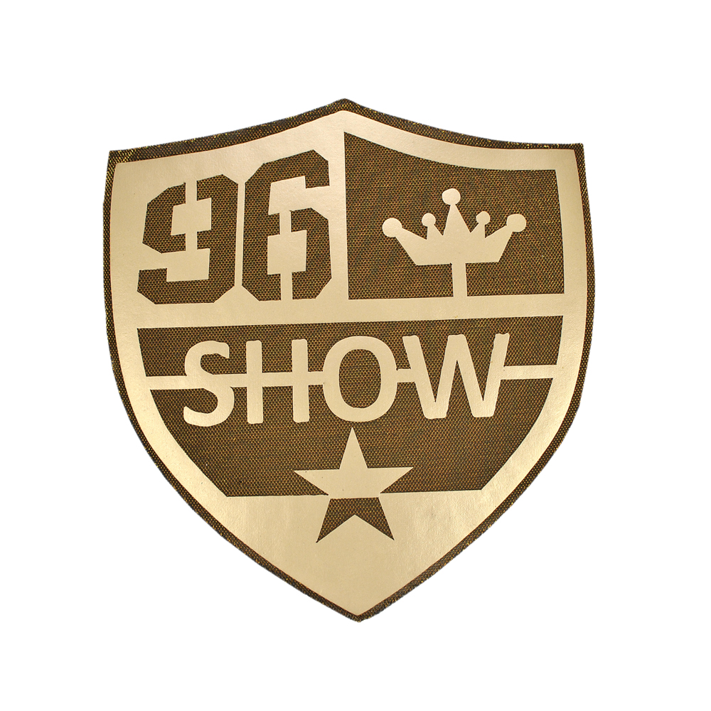 Аппликация клеевая кожзам SHOW 96 21.5*22.5см черная, золото шт. Аппликации клеевые Кожзам