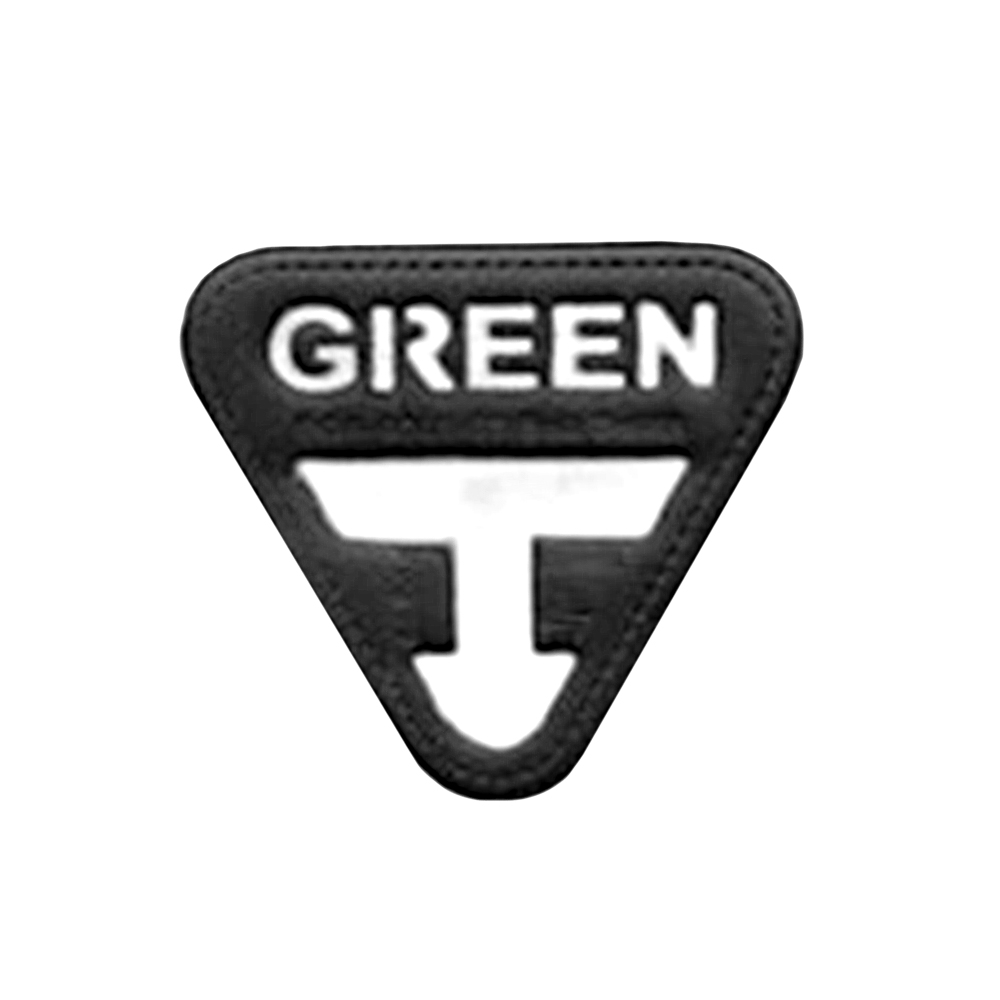 Лейба кожзам GREEN черная, белая эмаль 55*50мм, шт. Лейба Кожзам