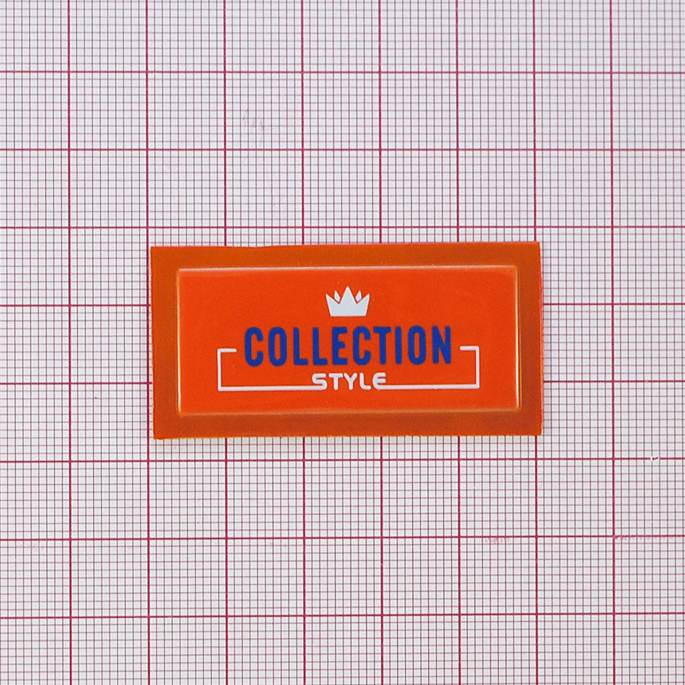 Лейба клеенка COLLECTION Style Корона, 2.5*5см, оранжевый, синий, белый, шт. Лейба Клеенка