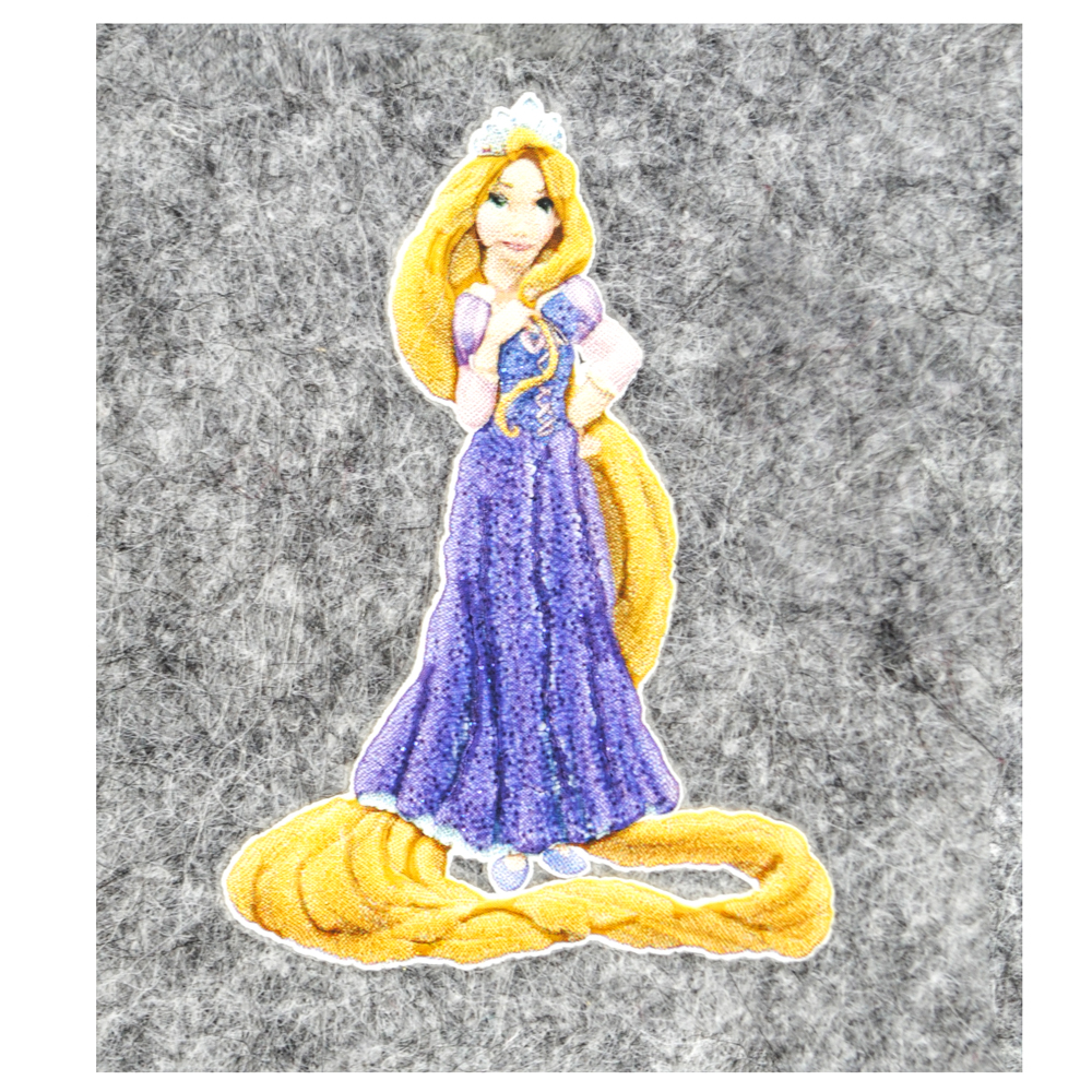 Термоаппликация Рапунцель в полный рост Сиреневое платье 5,3*4,5см, шт. Термопереводки Детские