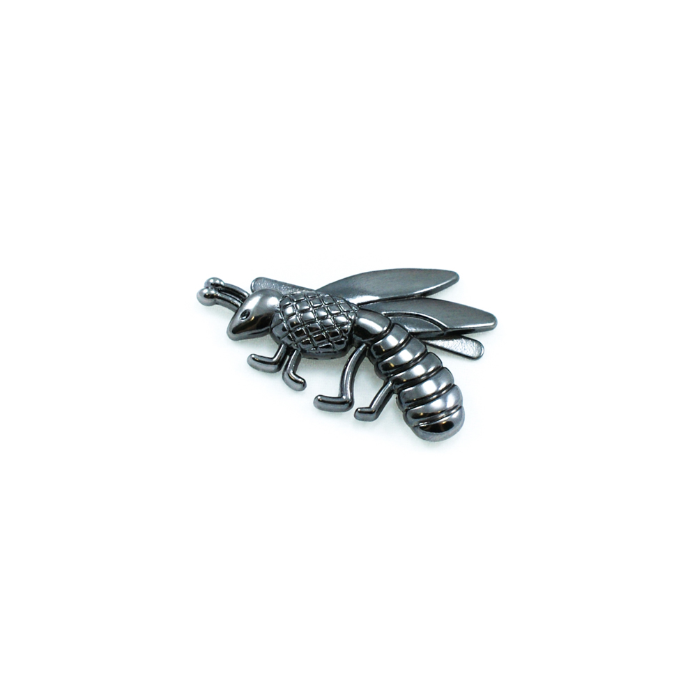 Краб металл Пчела левая 3,5*2,2см, black nikel, шт. Крабы Металл Цветы, Жуки