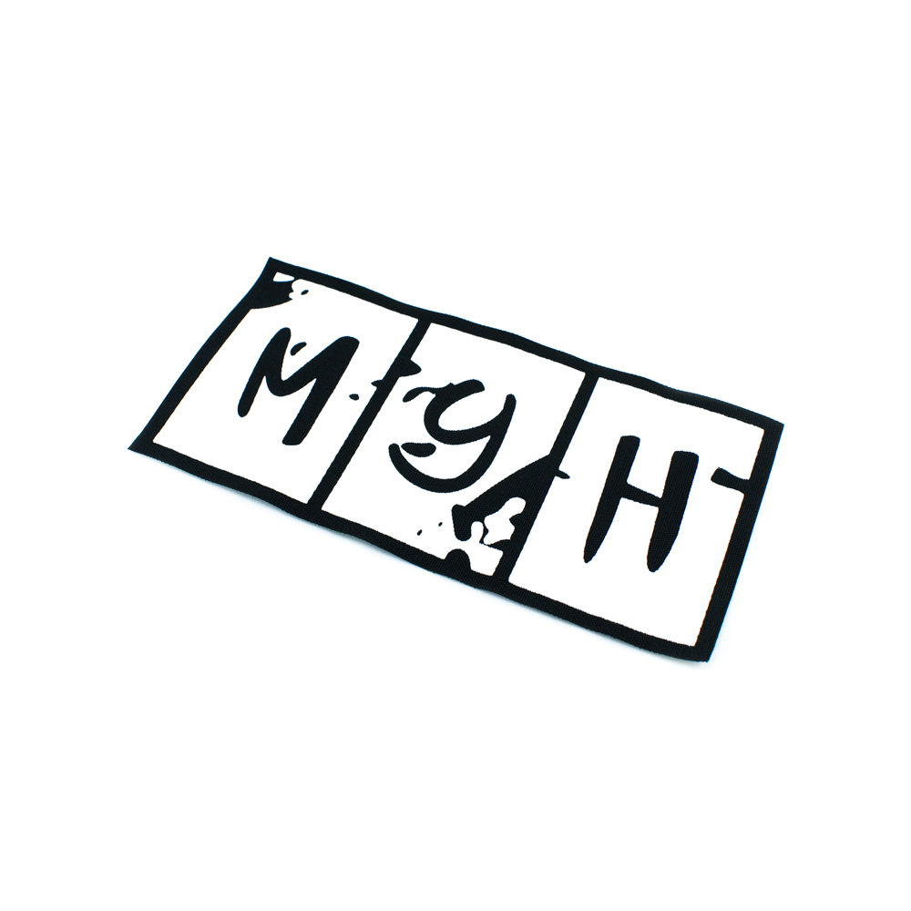 Нашивка тканевая MYH 18,5*9см черный, белый, шт. Нашивка Вышивка, Ткань