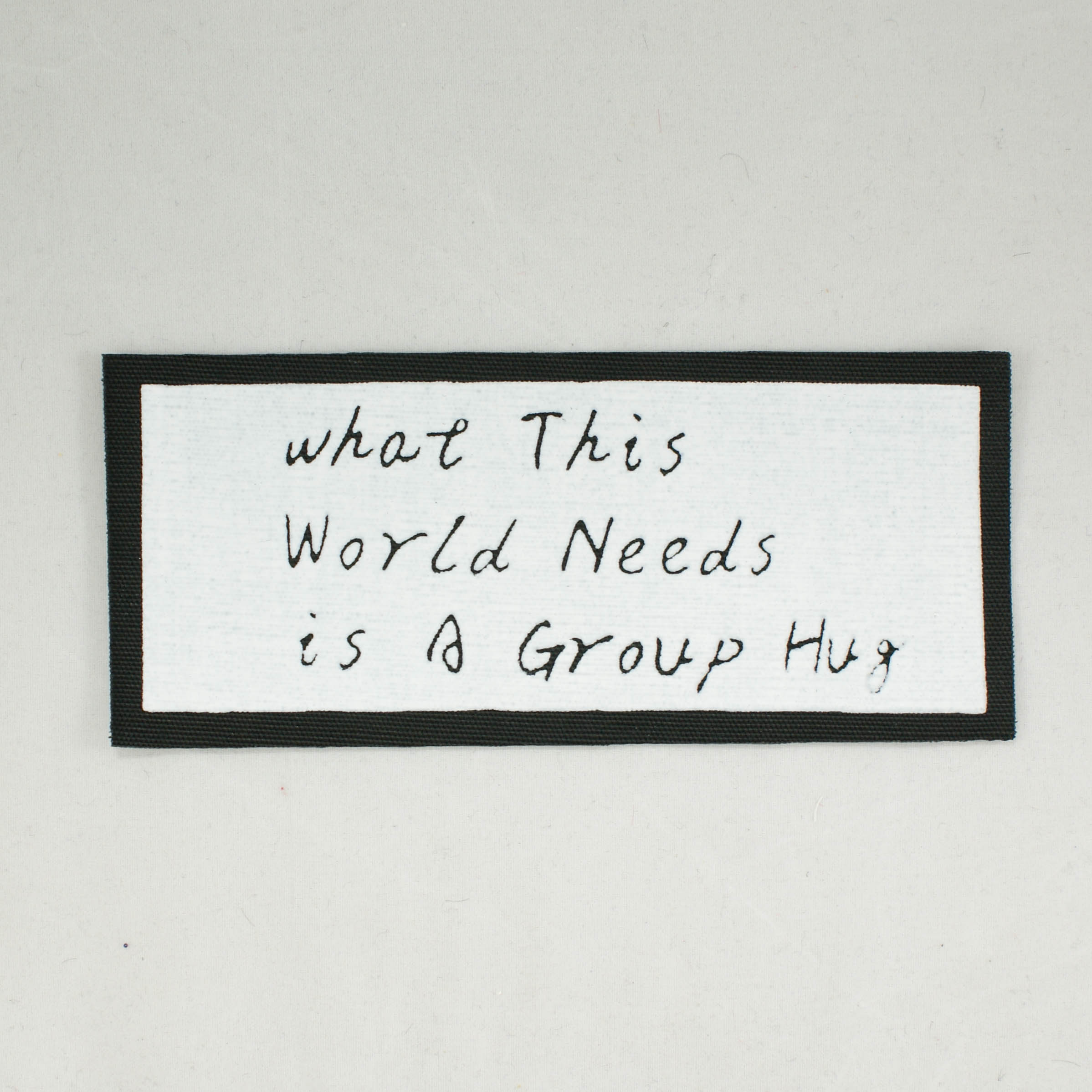 Нашивка тканевая What this world needs....., 6*13.8см, черный текст, белый фон, шт. Нашивка Ткань