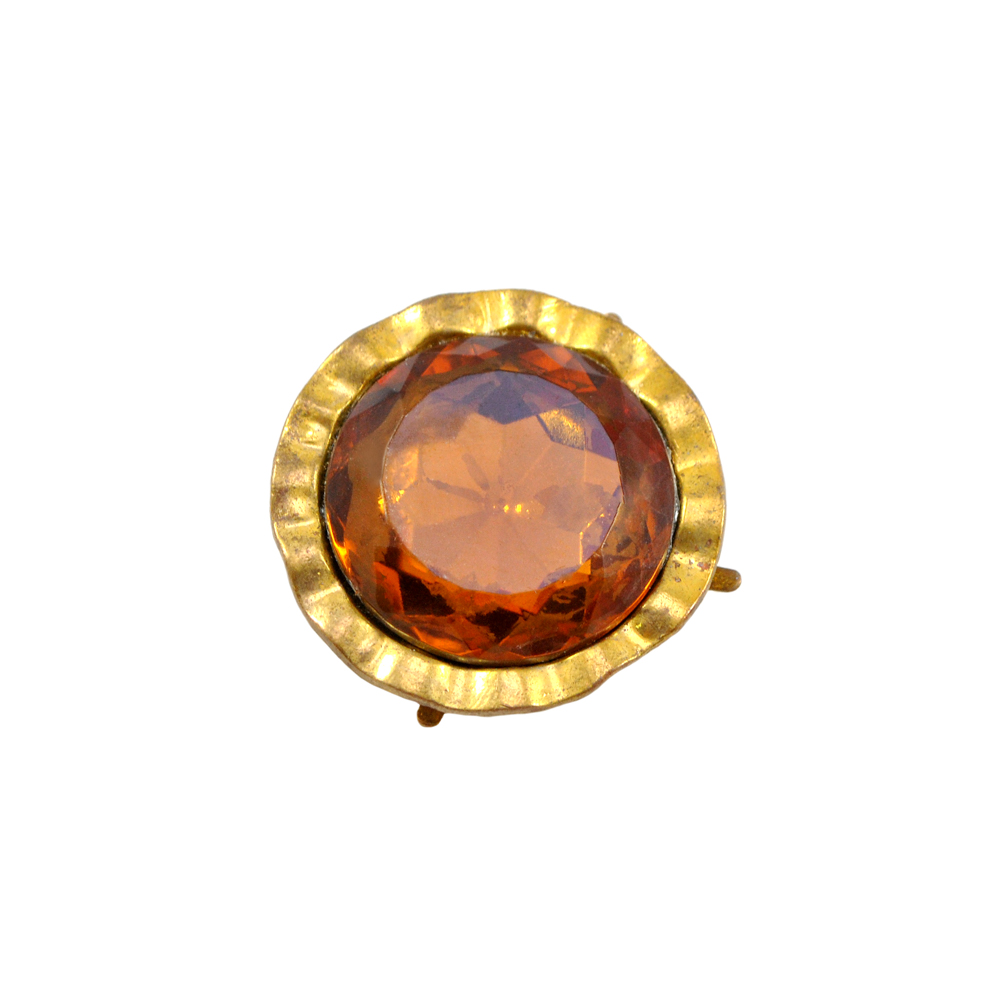 Краб металл8920 /краб/ GOLD 4,5см янтарный камень, шт. Крабы Металл Стразы