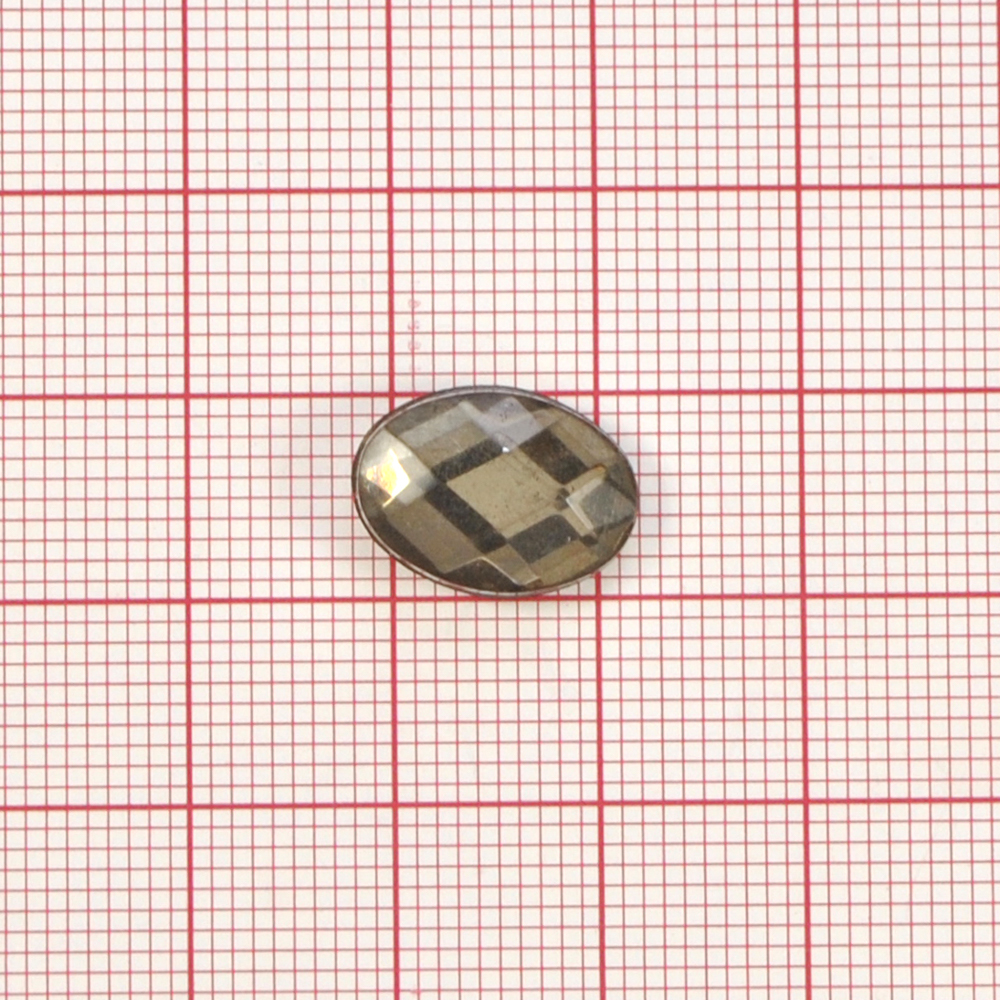 Стразы Д на клей, овал 10*14мм серый 6, 1тыс.шт. Стразы на клей