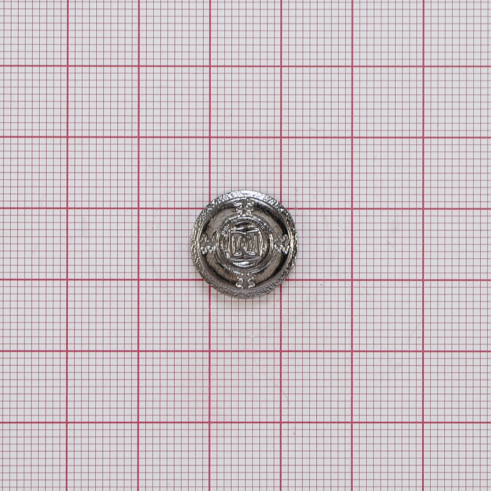 Пуговица TR-1128, DD, BN 15мм. Пуговица металлизированная