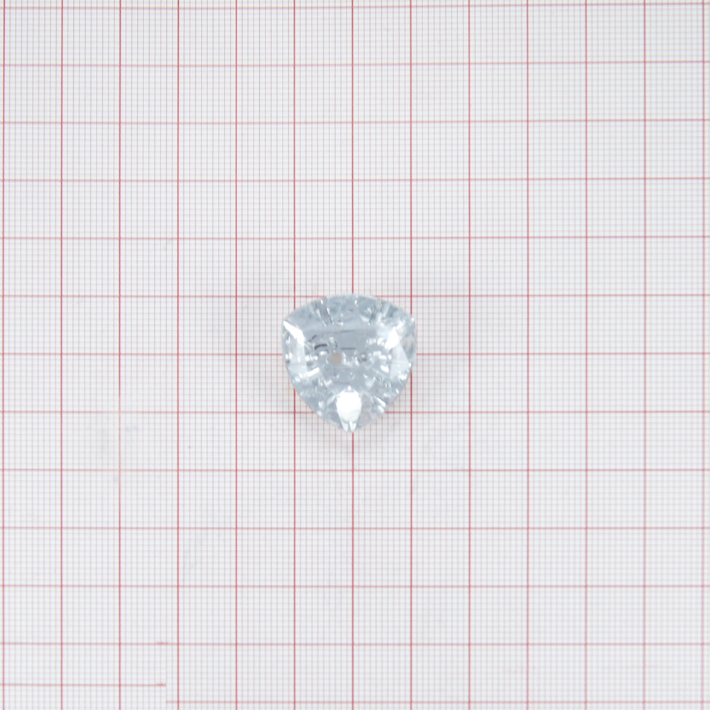 Пуговица Кристалл 3147 23мм белая треугольная, шт. Пуговица Акрил, Кристалл