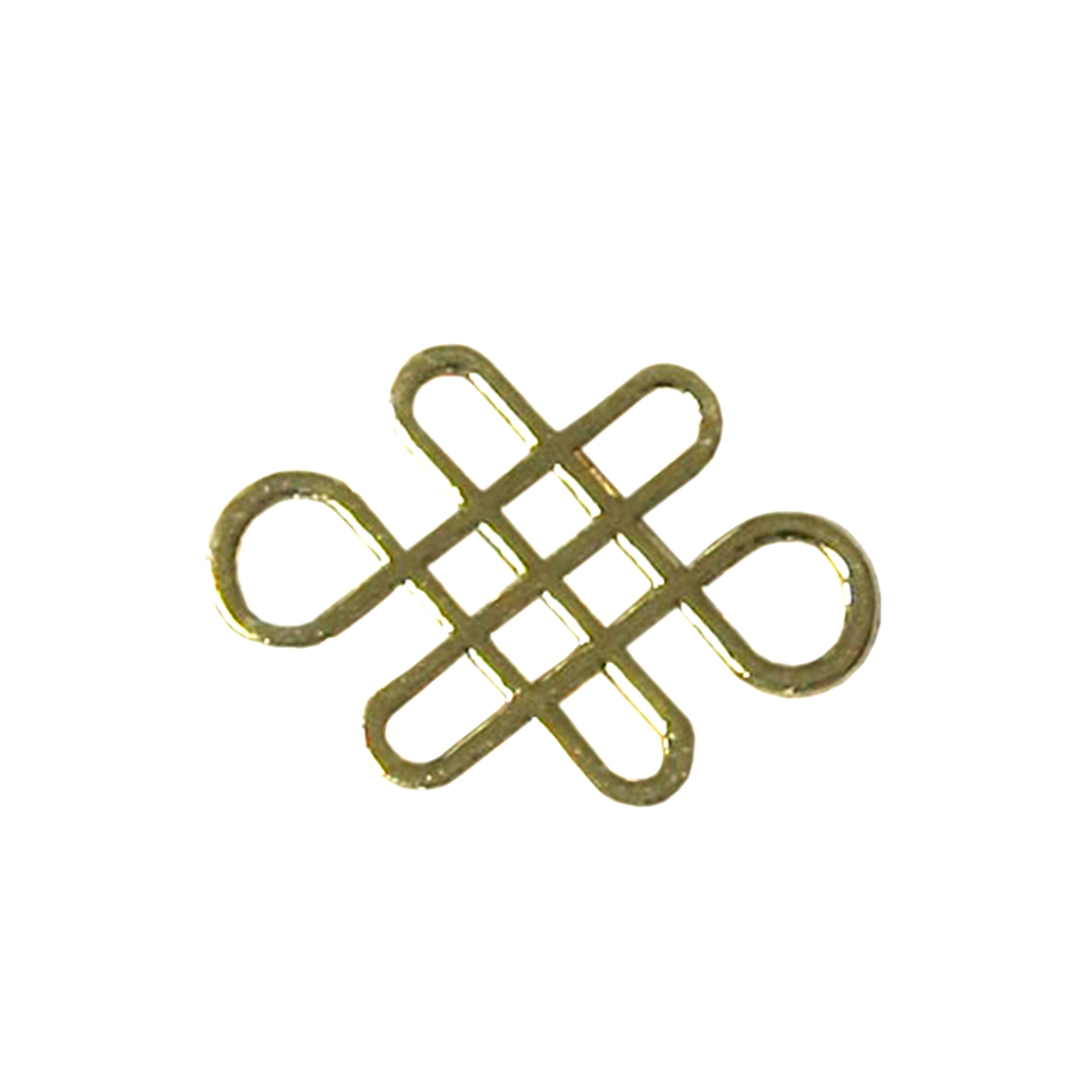 Лейба металл Плетенка фигурная 18*12мм пришивная, GOLD. Лейба Металл