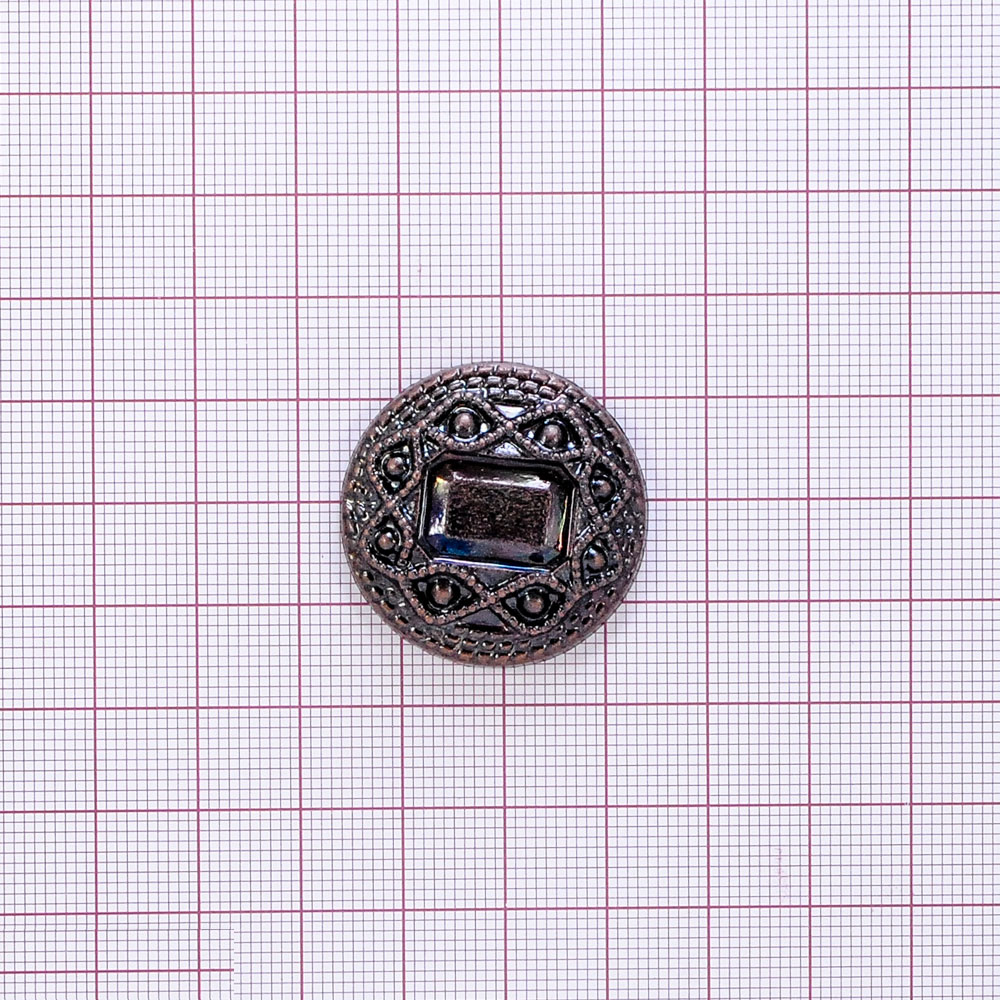 Пуговица TR-03-48 medn 30мм. Пуговица металлизированная