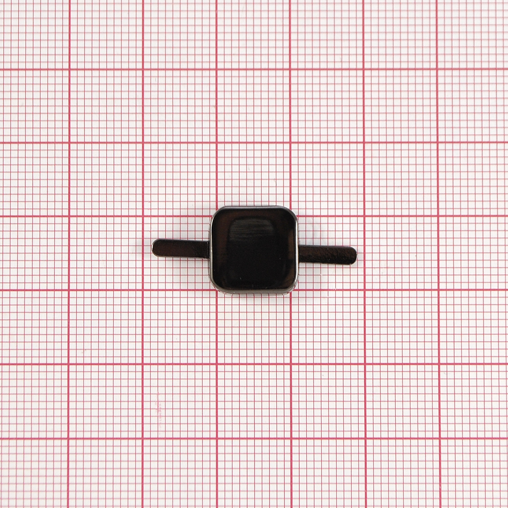 Краб металлический 1604 квадрат Гладкий BLACK NIKEL, шт . Крабы Металл Геометрия
