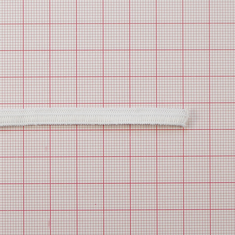 Резинка бельевая 7мм, лавсан, белый /Китай/, 100м. Резинка