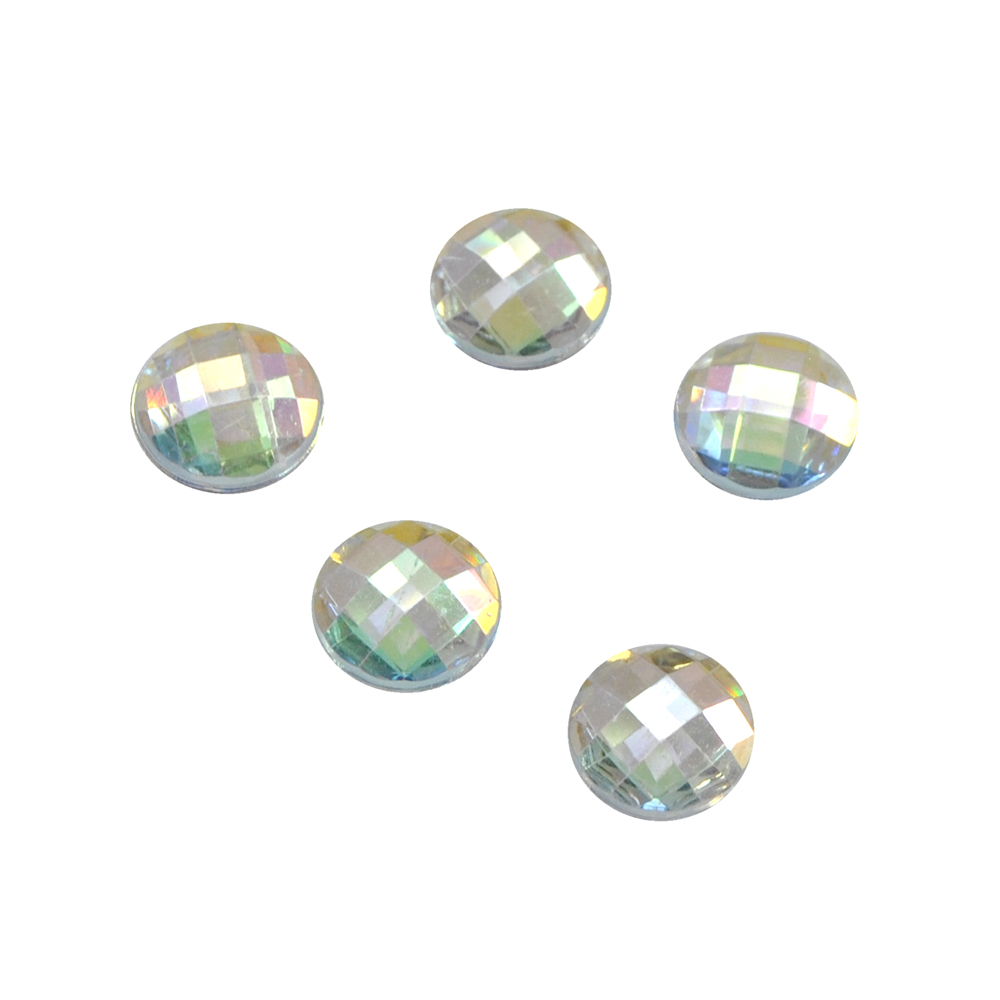 Стразы Д на клей, круг 12мм бел.хамелеон 38АВ, 1тыс.шт. Стразы на клей