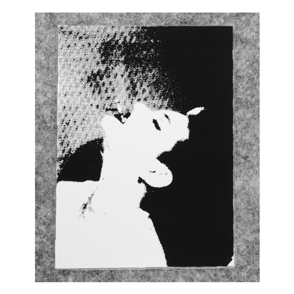 Термоаппликация резиновая Мадонна 63*47мм, черно-белая, шт. Термопереводки Резиновые, Термопленка