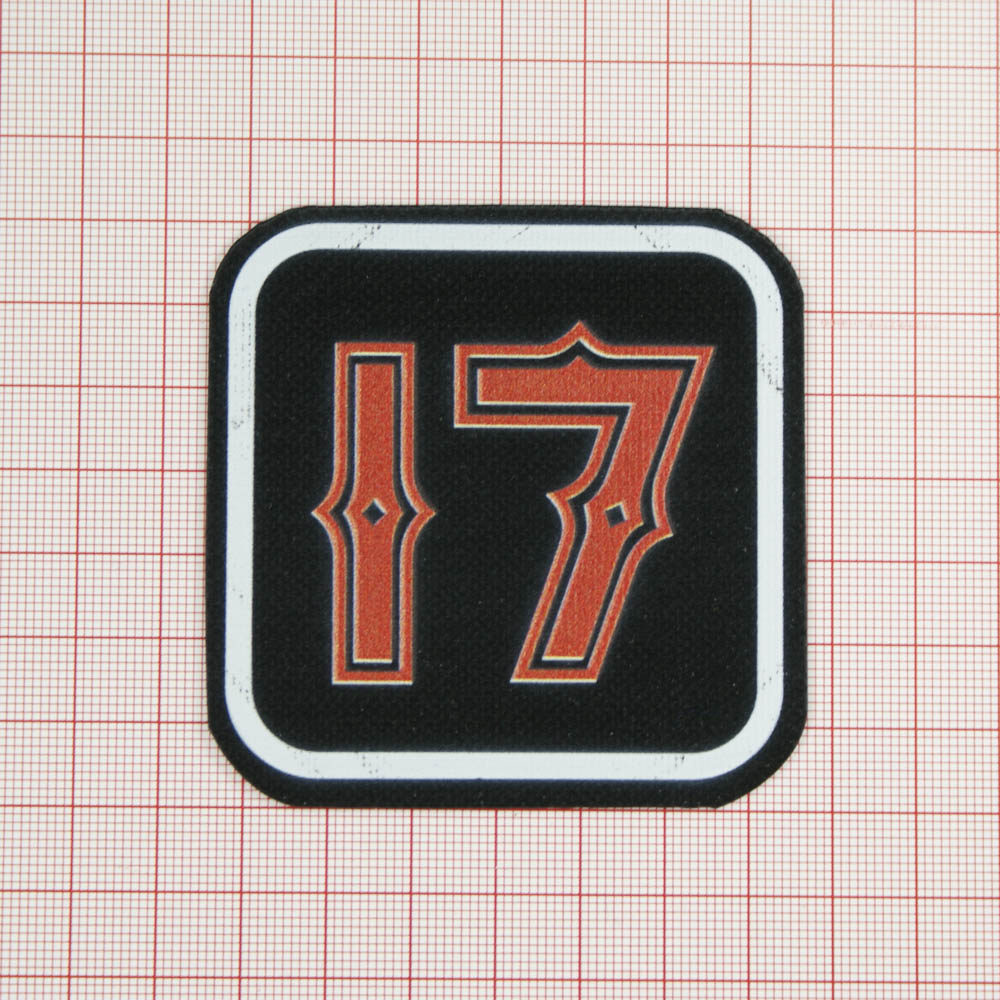 Лейба клеенка 17 номер блест. 6,5см черная, красный лого, белая рамка, шт. Лейба Клеенка