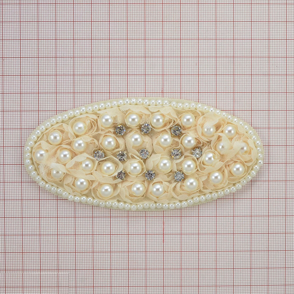 Аппликация декор Эполет бежевый. Аппликация Декор