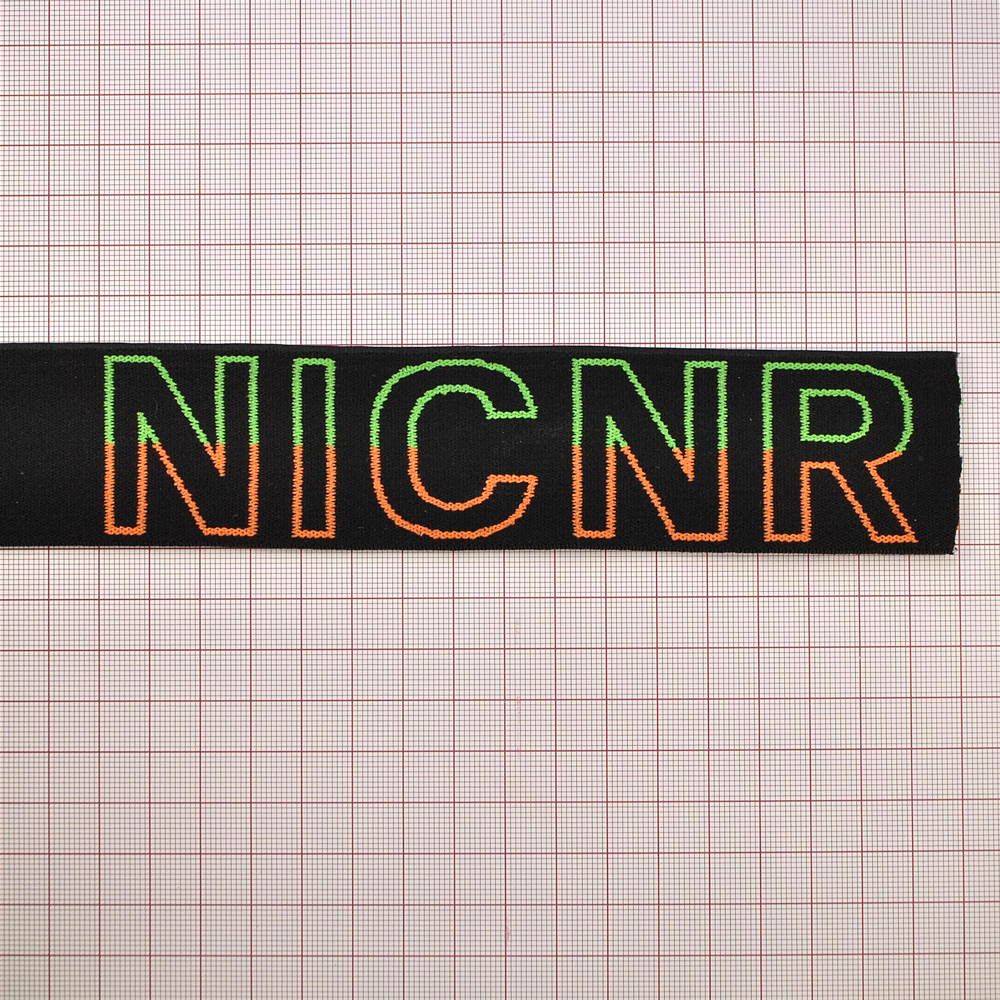 Резинка NICNR, 4см, черный, оранжевый, салатовый, ярд. Резинка