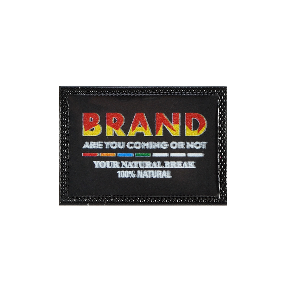 Лейба резиновая  BRAND 3,5*2.5см, черный, белый, желтый, красный, желтый, шт. Лейба Резина