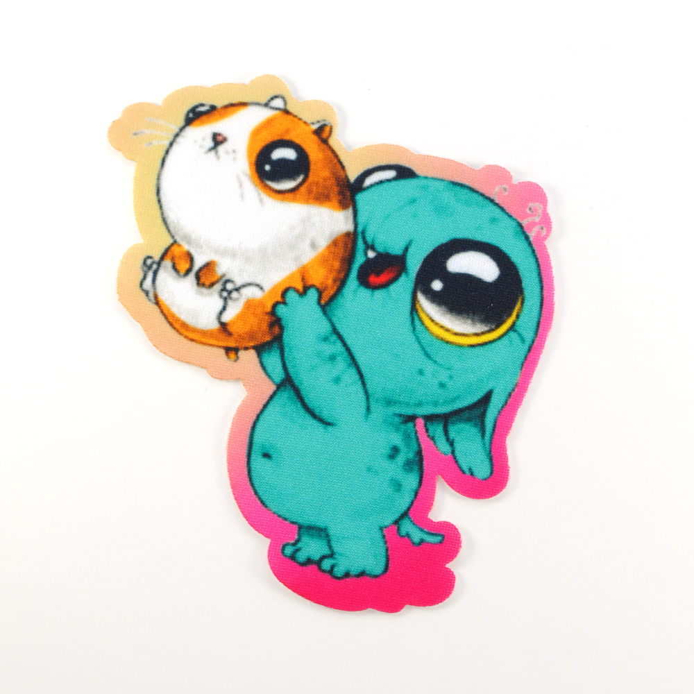 Аппликация клеевая Зайчик с хомячком 11*10см, /дайвинг/, шт. Аппликация клеевая