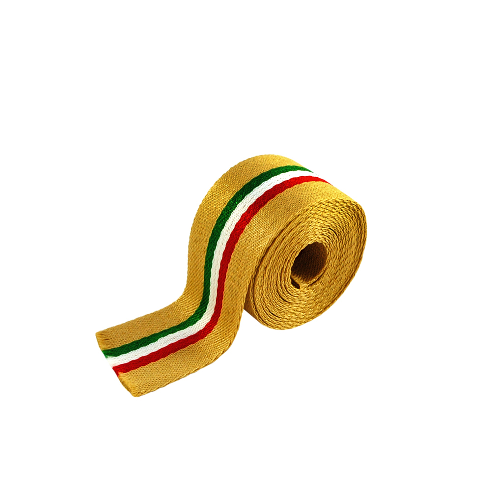 Тесьма тканевая пришивная 2см, бежевый, красный, белый, зеленый, 50 ярд. Тесьма