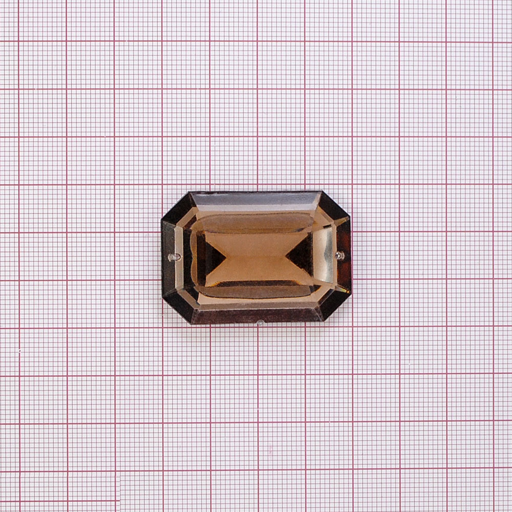 Стразы стеклянные пришивные многранник (28*40мм) янтарный, 1тыс.шт. Стразы пришивные