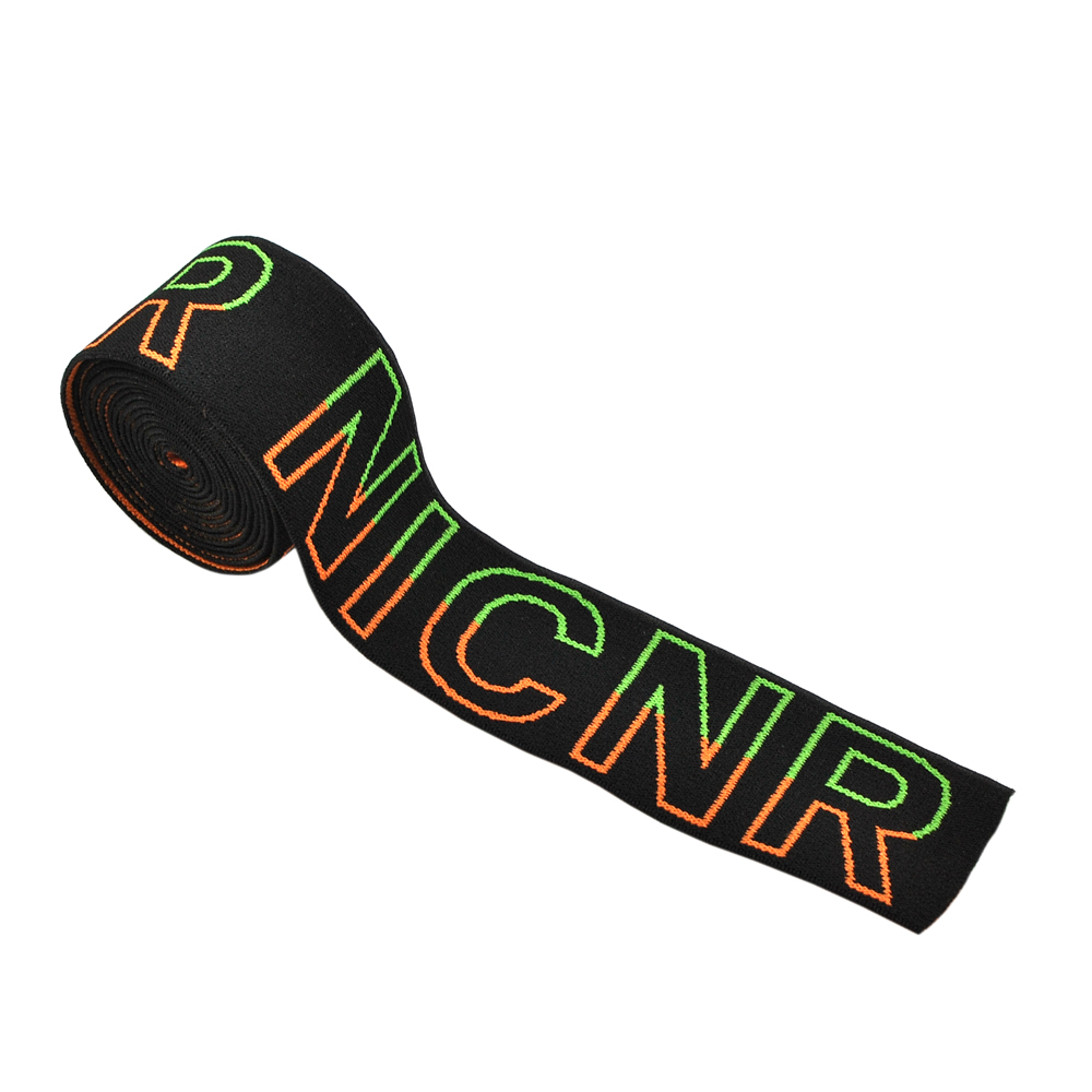 Резинка NICNR, 4см, черный, оранжевый, салатовый, ярд. Резинка