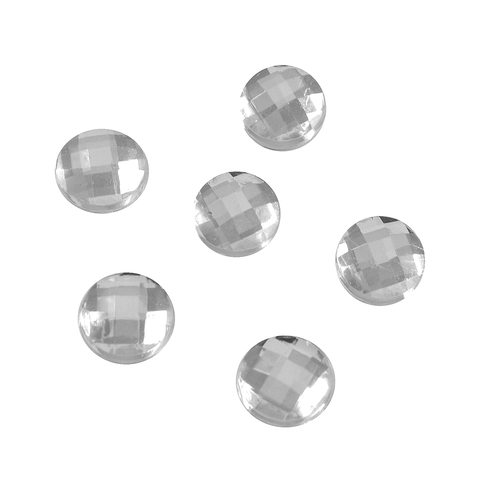 Стразы Д на клей, круг 10мм бел.кристал 38, 1тыс.шт. Стразы на клей