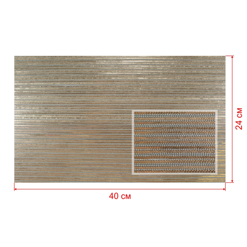 Стразы полотно клеевые Чешуя 1ряд GOLD цепь, бусины NIK 24*40см, 1лист. Полотна из страз