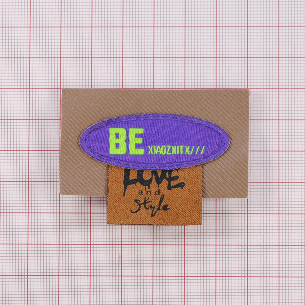 Лейба ткань BE 6*4,5см, чёрный, зеленый, коричневый, фиолетовый, шт. Лейба Ткань