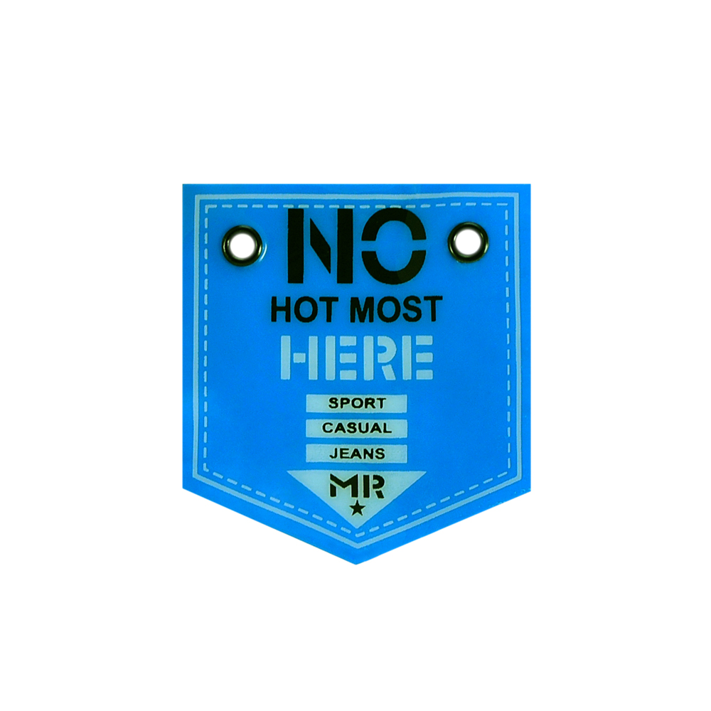 Лейба клеенка Карман с блочкой NO mistakes HERE, 5,5*6см, голубой, белый, черный, шт. Лейба Клеенка