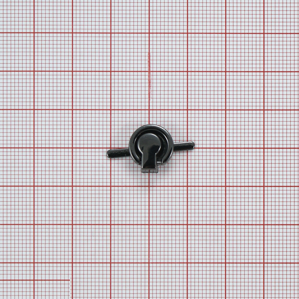 Краб металлический Кнопка ВКЛ BLACK NIKEL, шт . Крабы Металл Геометрия