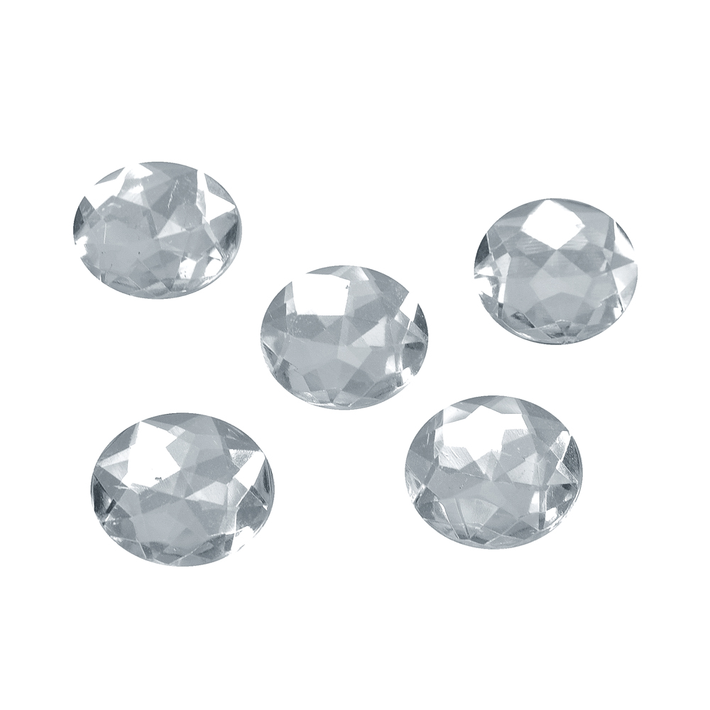 Стразы Д на клей, круг 25мм бел.кристал 38, 1тыс.шт. Стразы на клей