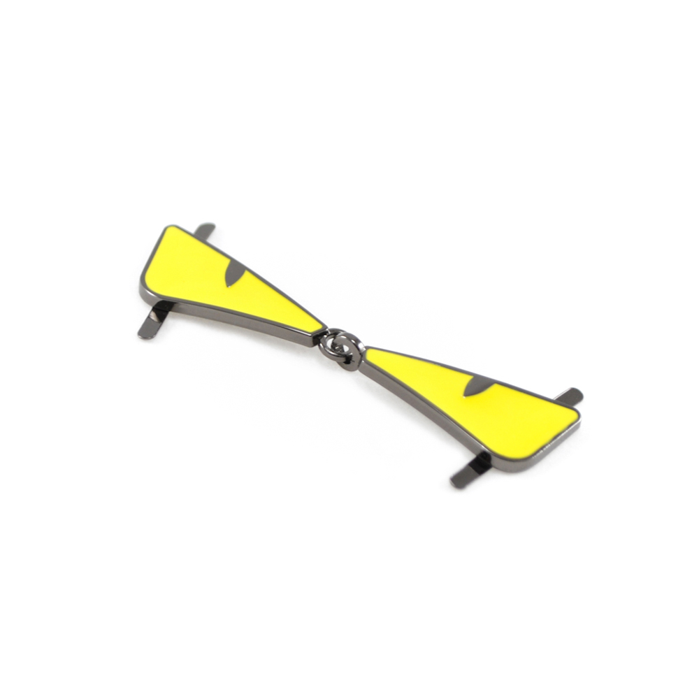 Краб металлический 22078 Глаза вампир 69*17мм, BN и желтая эмаль . Крабы Металл Геометрия