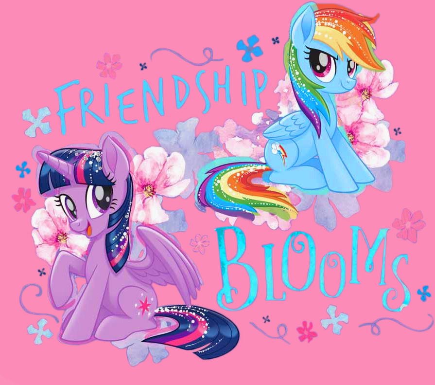 Термоаппликация FRIENDSHIP BLOOMS 2 маленьких единорога 22*19см розовый, сиреневый, голубой, шт. Термопереводки Детские