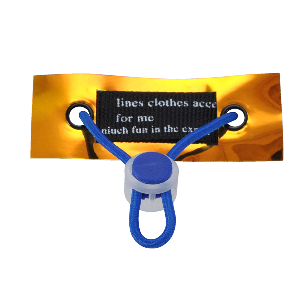 Лейба клеенка светоотражающая FOR ME 2,5*7см, черный, белый, шнурок синий шт. Лейба Клеенка