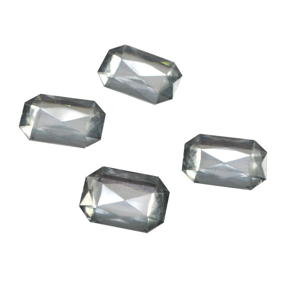 Стразы стеклянные на клей многранник плоский округлый низ (20*28мм) серый, 1тыс.шт. Стразы на клей