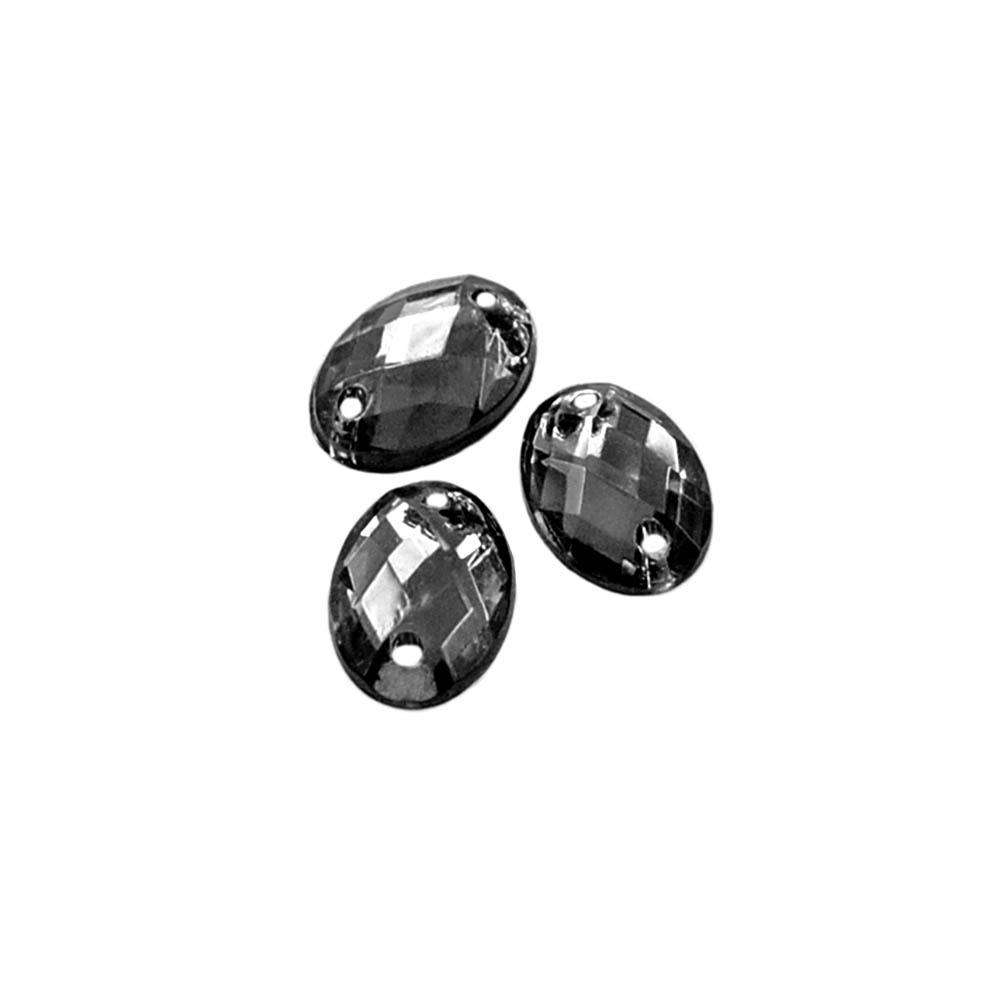 Стразы Д пришивн. овал 8*10мм серый 6, 1тыс.шт. Стразы пришивные