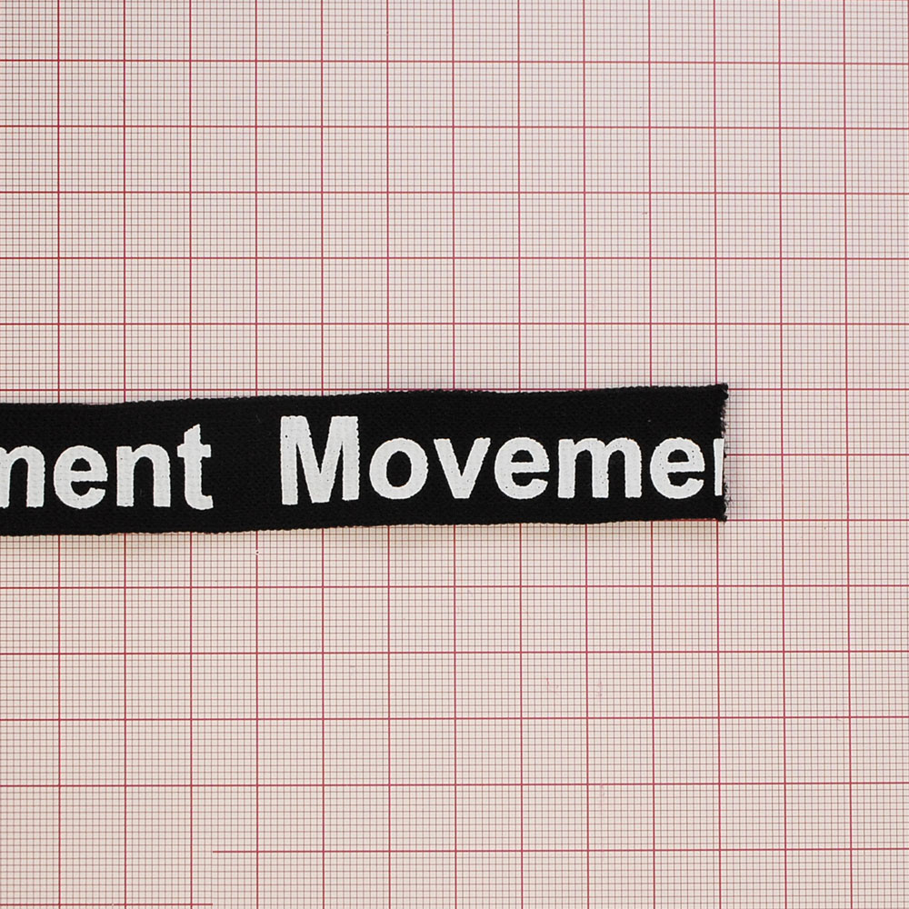 Тесьма лампасная Movement 2см, черный и белый, 50ярд. Тесьма