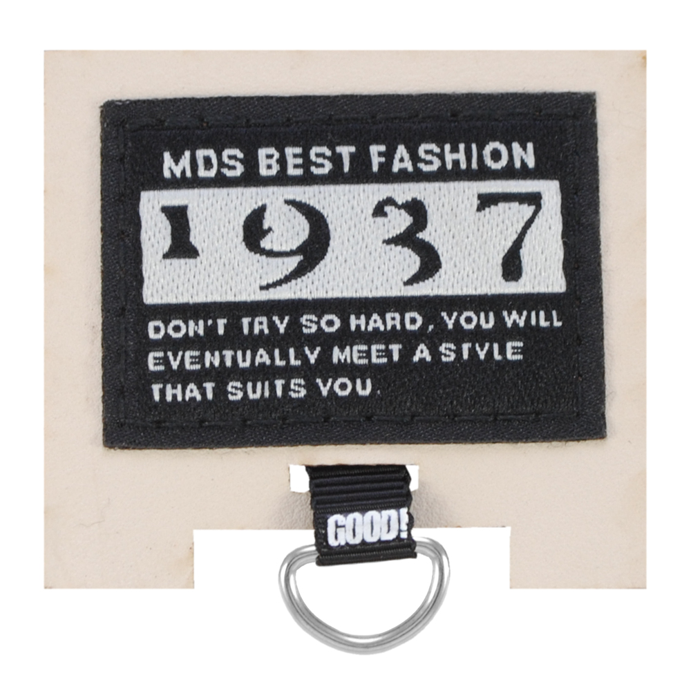 Лейба К/З беж., бел., черн., 1937 best fashion, подвес.метал., 5,5*6см., шт.. Лейба Кожзам