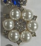 Украшение для пуговицы, серебро, жемчуг. шт. Украшение для пуговицы