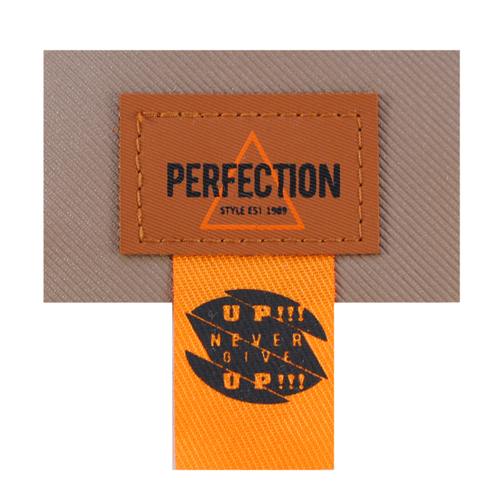 Лейба ткань и к/з Perfection, 6,5*4см (6,5см с флажком), оранж., чёрн., коричн., шт. Лейба Ткань