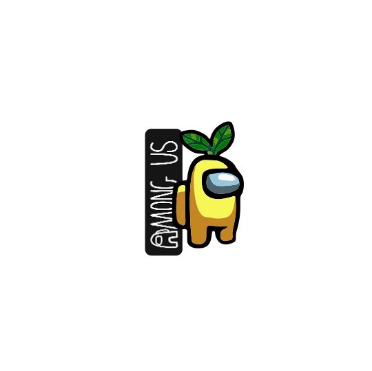 Термоаппликация Among Us №20-18 желтый с листьями 6,9*5см, шт. Термопереводки Детские