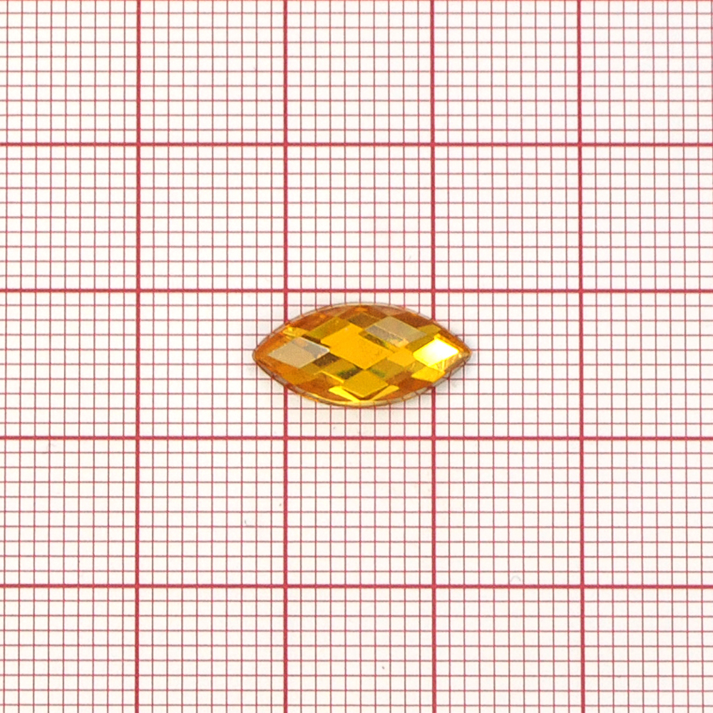 Стразы Д на клей, капля 7*15мм золотой 16, 1тыс.шт. Стразы на клей