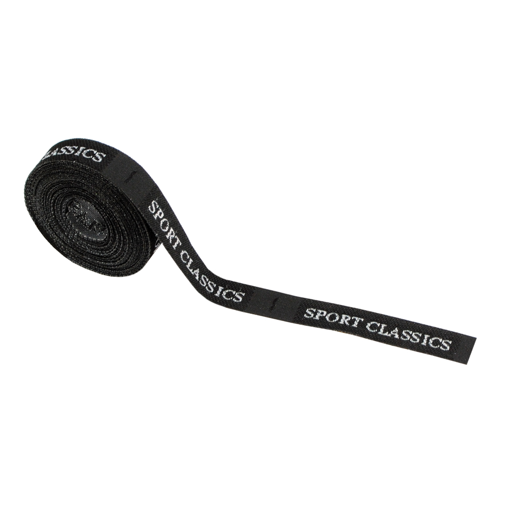 Этикетка тканевая вышитая Sport Classic черная 6,6*1,0см. Вышивка / этикетка тканевая