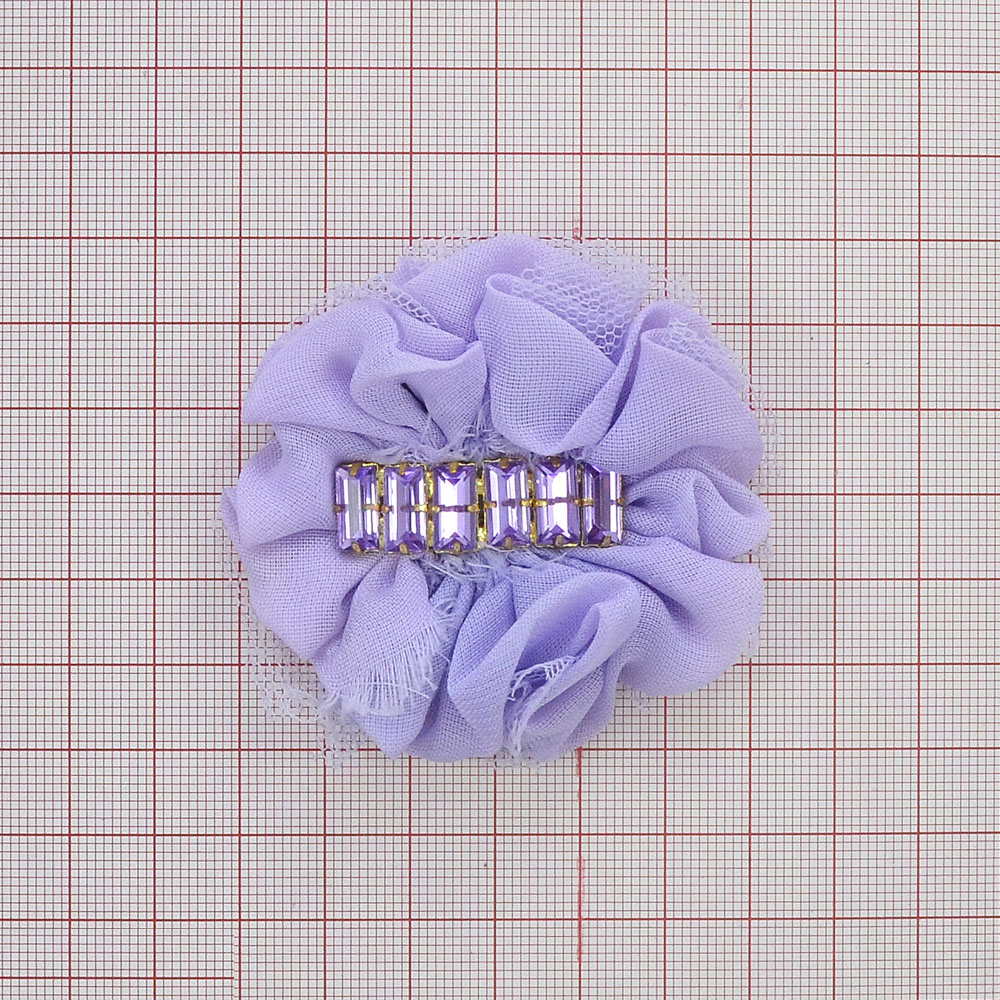 Аппликация декор сиреневый атласн., укр. стекло Гусеница. Аппликация Декор